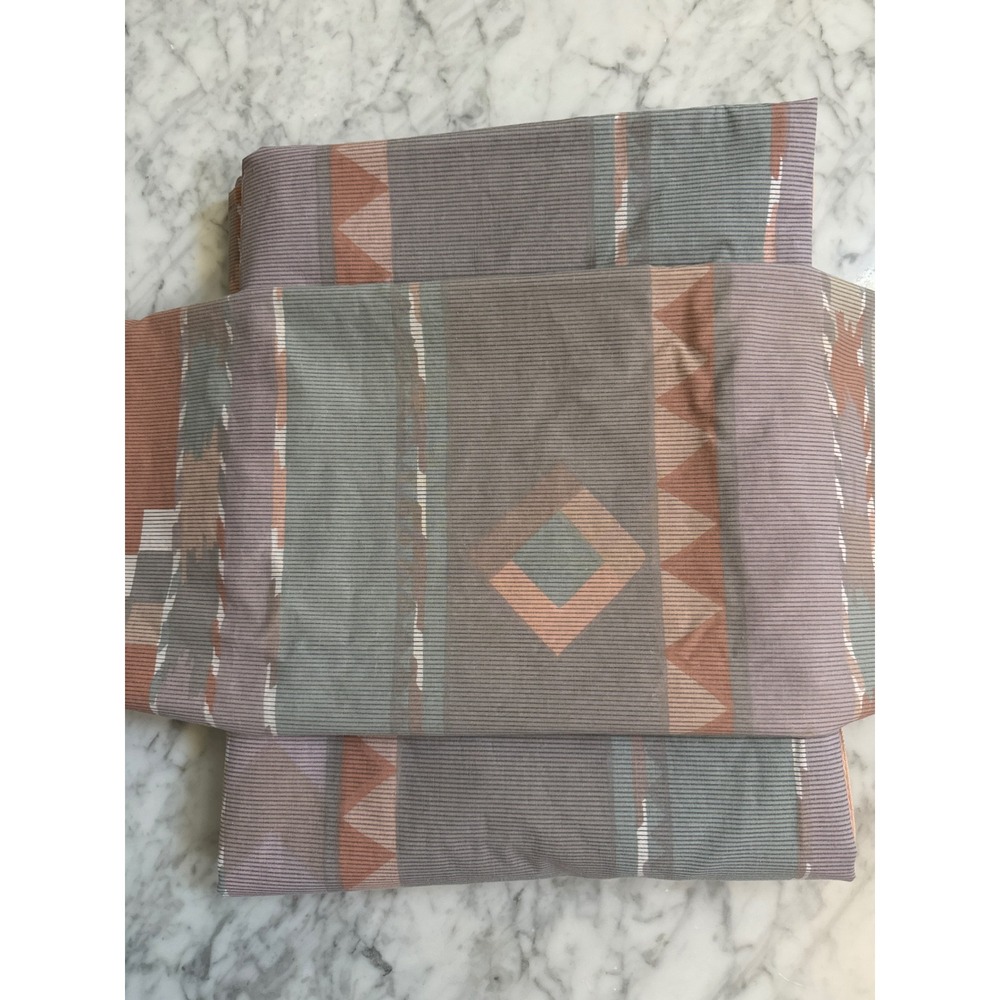 VTG Collier Campbell J.P. Stevens Twin Flat Sheet Southwestern Geometric Rose